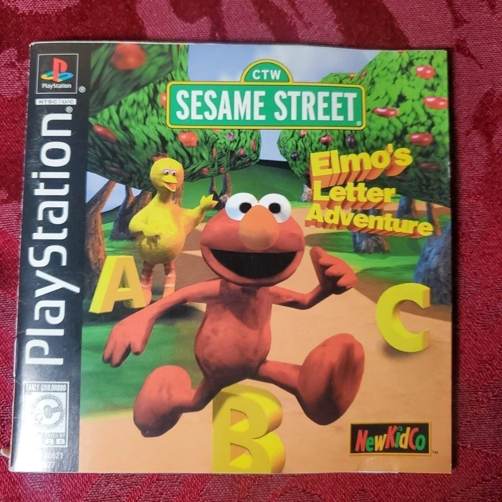 Sony PS1 2pc Manual Lot Kids Elmo's Letter Adventure Tigger's Honey Hunt Retro